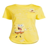 SpongeBob Squarepants ženska grafička majica s kratkim rukavima