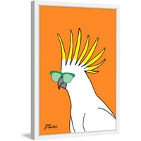 Cockatoo hippy glava uokvireni tisak slikanja