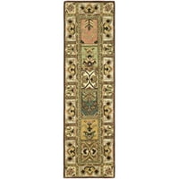 Klasični vuneni tepih u cvjetnim uzorcima s geometrijskim uzorcima, multi, 2 '3 10'