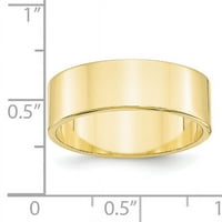 lagani ravni zaručnički prsten od žutog zlata od 10k, Veličina; 1; 070-6