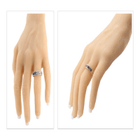 Majčin prsten 1-različiti imitacijski kamenčići za rođenje, odrasla žena-platinasti premaz-veličina 9,5-kamen