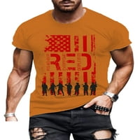 Colisha muški ljetni vrhovi američka zastava tiskaju majice majice kratke rukave casual radne ekipe vrata bluza