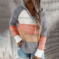 Susanne žene džemperi za jesen i zimske pletene kapuljače s dugim rukavima Žene u trendu predimenzionirane labave