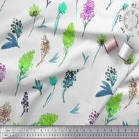 Soimoi svilena tkanina cvijet i lišće akvarelni dekor tkanina tiskano dvorište široko