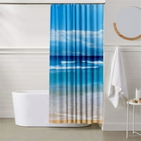 Tropska zavjesa za tuširanje na plaži od tkanine ljetna zavjesa za kupanje na Moru akvarelna zavjesa za kupaonicu