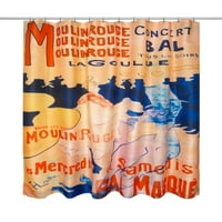 Muzejska zbirka Moulin Rouge zavjesa za tuširanje od poliesterske tkanine, veličina 70 972