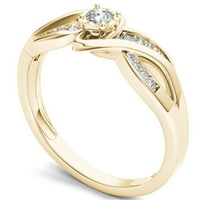 1 6CT TDW Diamond 10K žuti zlatni zaobilazni prsten zaručnički prsten