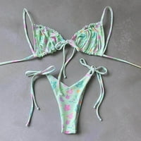 Ženski kupaći kostim s jamicama za njegu Ženski kupaći kostimi s printom bikini kupaći kostim s naramenicama odvojeni