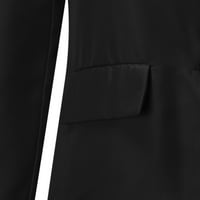 outfmvch kardigan za žene gumb za čvrstu boju revera tanka kardigan temperatura odijela kaput ženski vrhovi crni