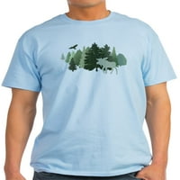 Cafepress - Moose u šumskoj majici - lagana majica - CP