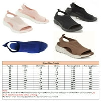 Dame prozračne ležerne platforme za gležnjeve sandala Anti Slip Comfy na cipelama crna 4.5