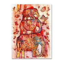 Zaštitni znak likovna umjetnost 'Tri slona' platna umjetnost Oxana Ziaka