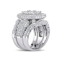 Dijamantni zaručnički prsten i svadbeni bend set 2. karat u 10k bijelom zlatu