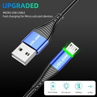 USB tipa C kabel LED 3A Micro USB punjač za brzo punjenje kabela za Samsung Android LG telefone