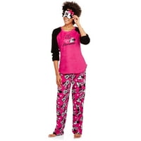 Ženska pidžama plišana runa za spavanje i hlače darova set odjeće za spavanje