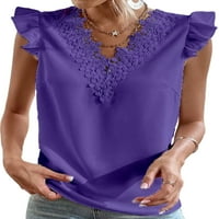 Ženska majica u obliku šifona u obliku šifona u obliku šifona, jednobojna bluza od tunike, svečana majica, široke