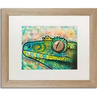 Zaštitni znak likovna umjetnost Gecko Canvas Art by Dean Russo, White Matte, okvir breze