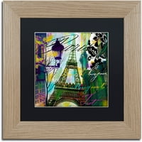 Zaštitni znak likovna umjetnost do Pariza s ljubavlju I Canvas Art by Color Bakery Black Matte, breza