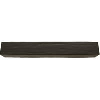 Ekena Millwork 6 W 6 h 14'l 3-strana Riverwood Endurathane Fau Wood Strop Grep, prirodni pepeo