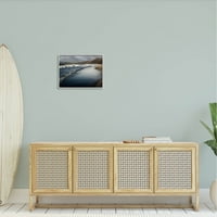 Plaža pjena valovi valovi obalni fotografija siva uokvirena umjetnička print zidna umjetnost