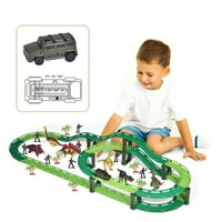 Trkačka staza za igračke dinosaura za djecu, vlak dinosaura F-453