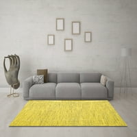 Moderni tepisi za sobe okruglog oblika s apstraktnim žutim naglascima, 3' okrugli