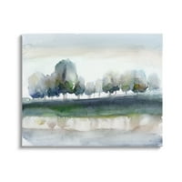 Stupell Industries Tree Voćnjak koji teče riječni akvarel Priroda Scena Scena Slikana galerija zamotana platna