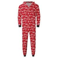 Odgovarajuće božićne pidžame za cijelu obitelj, kombinezon s patentnim zatvaračem dugih rukava, odjeća za spavanje,