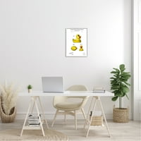 Stupell Industries igračka gumena patka žuta dijagram patentnog dizajna uokvirena zidna umjetnost, 20, dizajn
