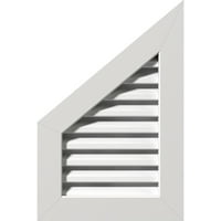 Ekena Millwork 12 W 34 H HOLL vrhunac gornjeg lijevog tona: Funkcionalan, PVC Gable Bent W 1 4 Flat Trim okvir