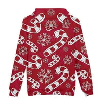 Dukserice za muškarce, Muški modni Casual božićni džemper, majica s kapuljačom od flisa s digitalnim tiskom