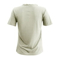 T-Shirt za žene, ležerni topovi, ljetne jednobojne majice kratkih rukava, tanka pletena majica s navojem, Top