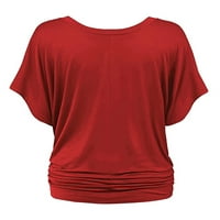 Majica kratkih rukava i majica kratkih rukava za Žene, Ležerne tunike, kaftan, široka široka bluza, udobna obična
