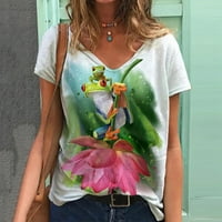 Rasprodaja ženskih vrhova ljetna moda Ženska bluza s izrezom i kratkim rukavima u obliku slova B majica ljetni