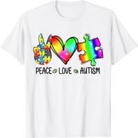 Majica s autizmom mir i ljubav, svijest o autizmu, poklon majica za djevojčice i dječake
