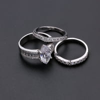 Kristalni ženski prsten prsta šareni ležerni zglobni prsten Stackan prsten za čišćenje vjenčanog pojasa Unise
