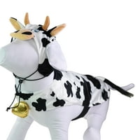 Životni život Halloween Dog kostim i mačja kostim: krava, veličina m