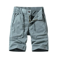 Modne muške teretne kratke hlače klasičnog dizajna, teretne kratke hlače s maskirnim printom, keper kratke hlače