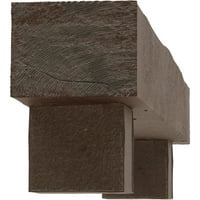 Ekena Millwork 8 H 12 d 60 W grubi cedar fau drveni kamin mantel kit w alamo corbels, star pekan