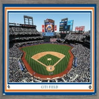 New York Mets - Poster zida Citi Field, 22.375 34 uokviren