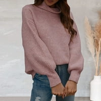 Ženski pulover za žene, ženski Casual pleteni džemper s dugim rukavima, lagani pulover, džemper za žene