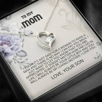 Mama - Cijeni vas zauvijek Love Ogrlica, Majčinska karta, poklon za majčin dan, poklon za nju, mami, sinu, mamini