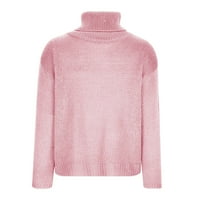 Jesen zima plus džemperi za čišćenje žena i zimske ženske ležerne kornjače pulovera bluza pletenje bez dugih rukava