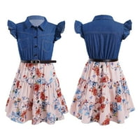 Traper haljina s cvjetnim printom A kroja za djevojčice od 2-14 godina