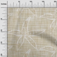 Oneoone pamuk kambric svijetlo smeđa tkanina oceanske teksture morske zvjezdice zanatske projekti tkanina otisci