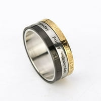 Izvrsni muški prsten s trobojnom presvlakom-višenamjenski Jedinstveni Prsten za rad