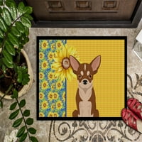 Ljetni suncokreti, crvena i bijela prostirka za Chihuahua u zatvorenom ili na otvorenom