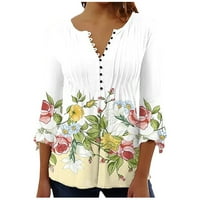 Ženska ljetna rasprodaja čipkasti vrhovi s rukavima u obliku slova u, majica s printom, ležerna majica, bluza
