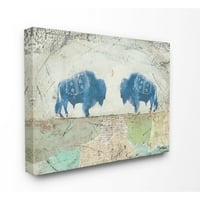 Studell Home Decor Blue Buffaloes promatraju Mjesec plemenskog kolaža u nevolji