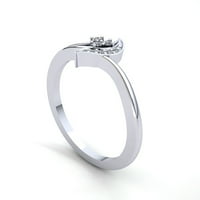 0,75 karatni okrugli dijamant, ženski modni prsten za godišnjicu zaruka s 3 kamena u ružičastom, bijelom ili žutom